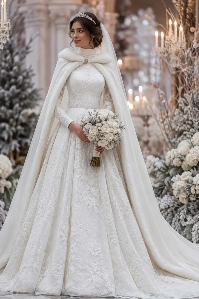 لباس عروسی زمستانی